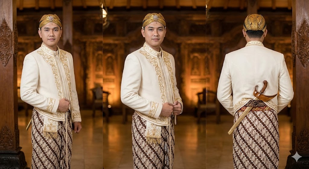 Pengantin Pria Sunda dengan Keris