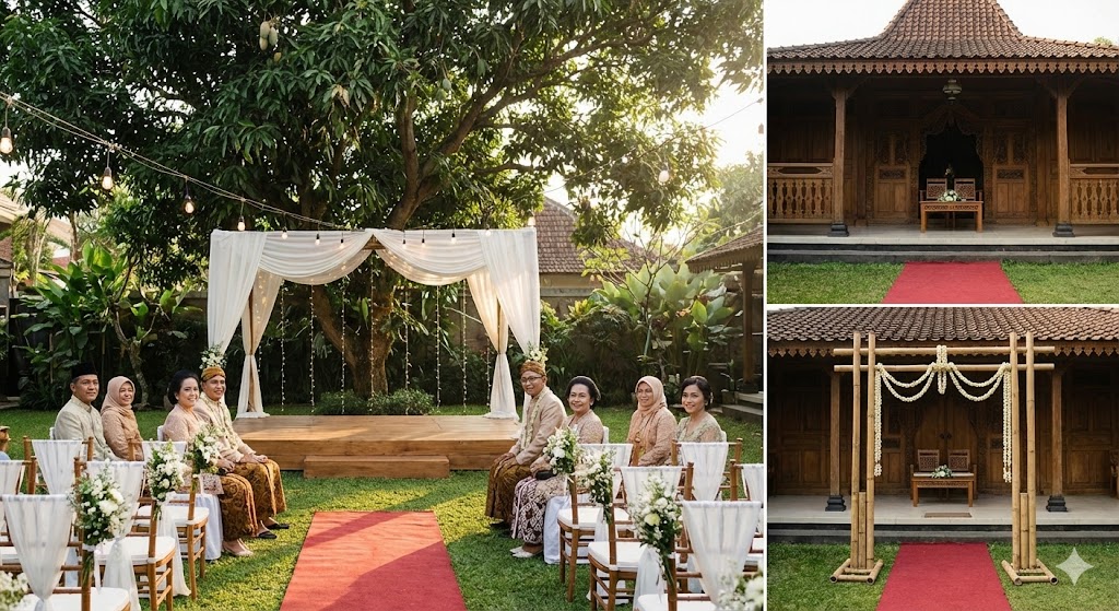 konsep wedding taman Belakang Rumah