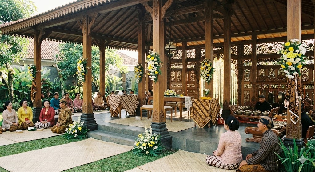 Konsep wedding sederhana moderen di pendopo